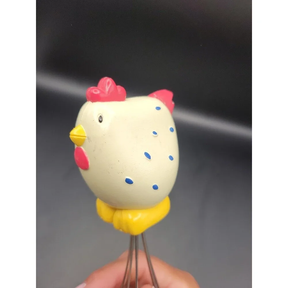 Vintage Rubber & Metal Chicken Whisk 6 1/2